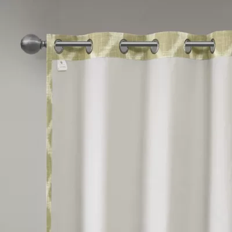 Madison Park Kagen Ikat Geo Grommet Top Blackout Single Curtain Panel