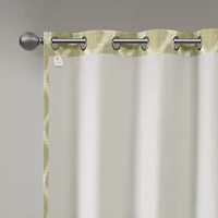 Madison Park Kagen Ikat Geo Grommet Top Blackout Single Curtain Panel