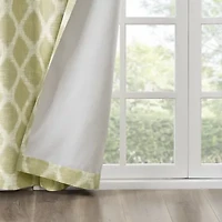 Madison Park Kagen Ikat Geo Grommet Top Blackout Single Curtain Panel