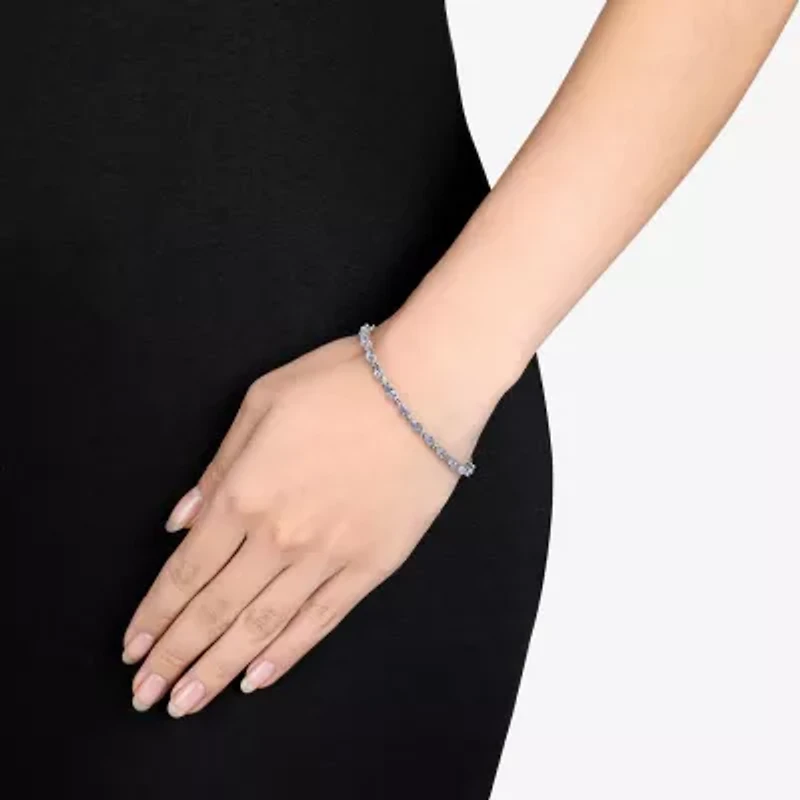Sterling Silver Tanzanite Tennis Bracelet