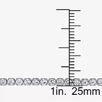 Womens Genuine White Topaz Sterling Silver Bolo Bracelet