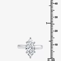 (G / VS2) Womens 3 CT. Lab-Grown White Diamond 14K Gold Marquise Solitaire Engagement Ring