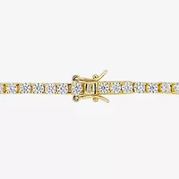 Womens 5 CT. T.W. Lab Created White Moissanite 18K Gold Over Silver Tennis Bracelet