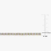 Womens 5 CT. T.W. Lab Created White Moissanite 18K Gold Over Silver Tennis Bracelet