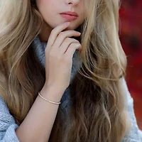 Womens 5 CT. T.W. Lab Created White Moissanite 18K Gold Over Silver Tennis Bracelet