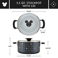 Farberware Disney Monochrome Ceramic 5.5-qt. Non-Stick Stockpot with Lid