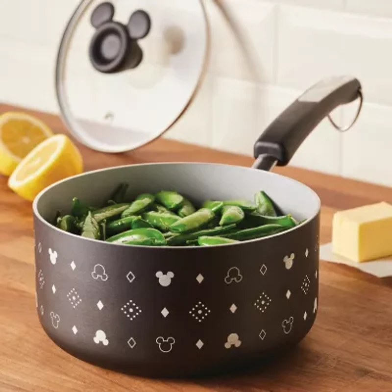 Farberware Disney Monochrome Ceramic 2-qt. Non-Stick Sauce Pan with Lid