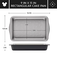Farberware Disney Bake with Mickey Mouse 9"X13" Non-Stick Cake Pan