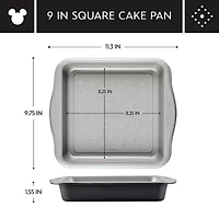 Farberware Disney Bake with Mickey Mouse 9" Non-Stick Square Cake Pan
