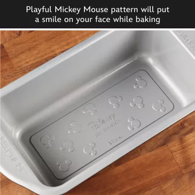 Farberware Disney Bake with Mickey Mouse 9"X5" Non-Stick Loaf Pan