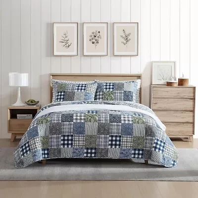 Eddie Bauer Cozy Plaid Patchwork Cotton Quilt Set