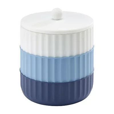 IZOD Clubhouse Stripe Hand Painted Bathroom Canister