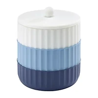 IZOD Clubhouse Stripe Hand Painted Bathroom Canister