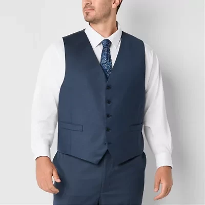 Shaquille O'Neal XLG Mens Stretch Fabric Regular Fit Big and Tall Suit Vest