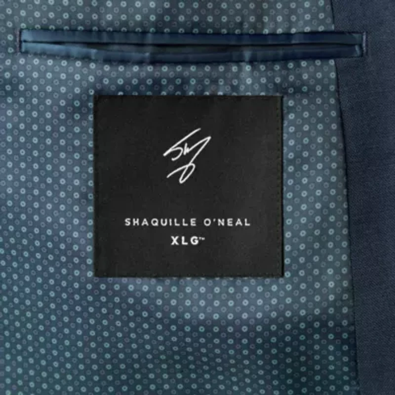 Shaquille O'Neal XLG Mens Stretch Fabric Regular Fit Big and Tall Suit Jacket