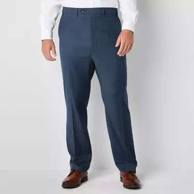 Shaquille O'Neal XLG Mens Big and Tall Stretch Fabric Regular Fit Flat Front Suit Pant