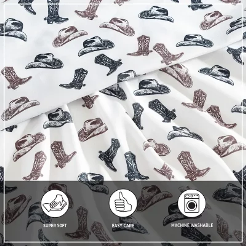 Wrangler Boots N Hats Sheet Set