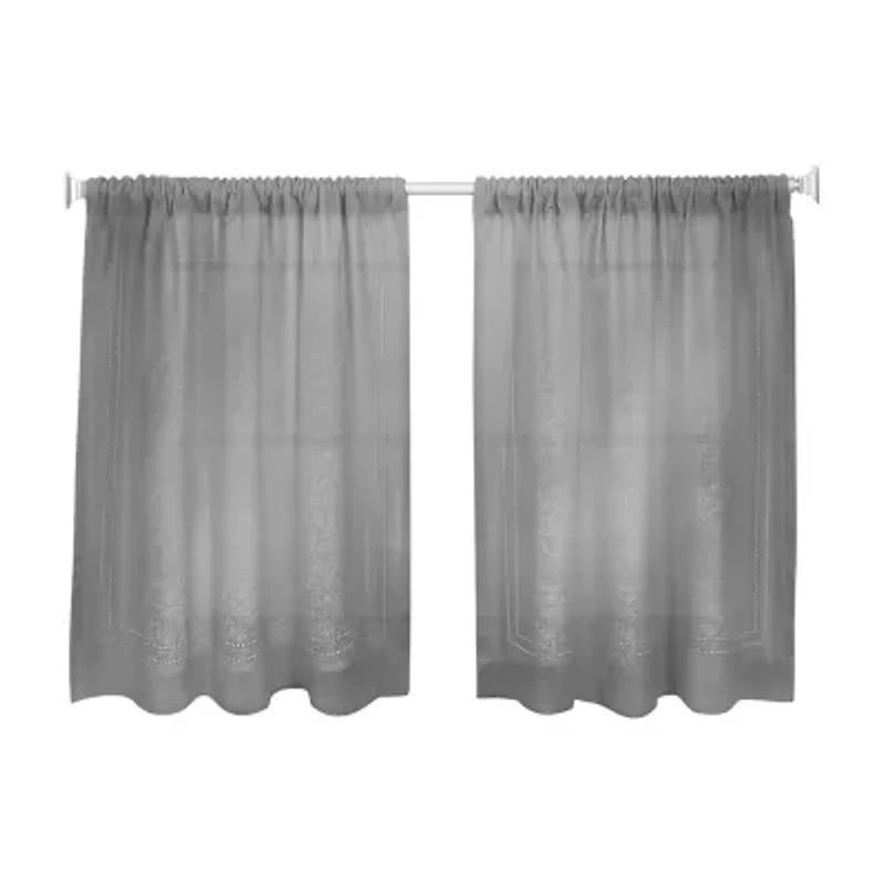 Elrene Home Fashions Cameron 2-pc. Rod Pocket Window Tier