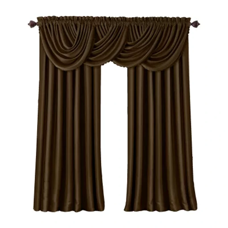 Elrene Home Fashions All Seasons Rod Pocket Back Tab Blackout Single Curtain Panel