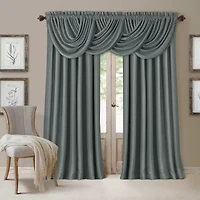 Elrene Home Fashions All Seasons Rod Pocket Back Tab Blackout Single Curtain Panel