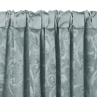 Elrene Home Fashions Mia Swirl Print Jacquard Rod Pocket Back Tab Energy Saving Blackout Single Curtain Panel
