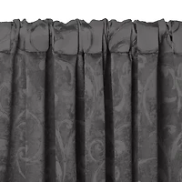 Elrene Home Fashions Mia Swirl Print Jacquard Rod Pocket Back Tab Energy Saving Blackout Single Curtain Panel
