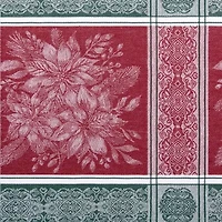 Elrene Home Fashions Poinsettia Plaid Jacquard Rectangle Tablecloth