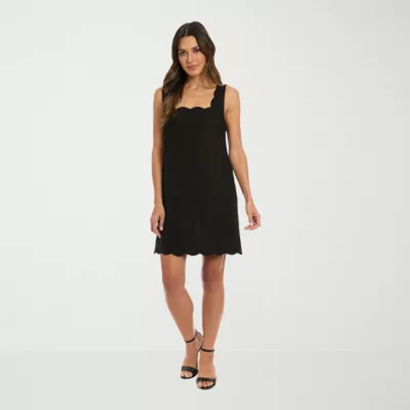 Clover And Sloane Womens Sleeveless Midi Sheath Dress