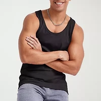 Hanes Mens Round Neck Sleeveless Active Tank Top
