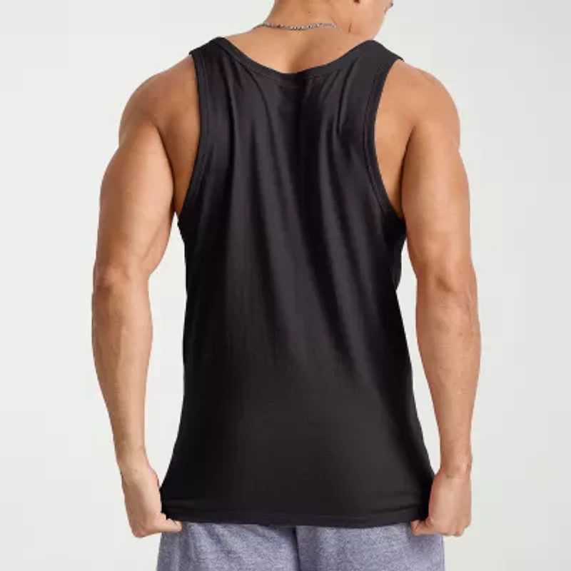 Hanes Mens Round Neck Sleeveless Active Tank Top