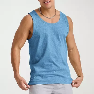 Hanes Mens Round Neck Sleeveless Active Tank Top