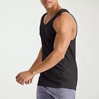 Hanes Mens Round Neck Sleeveless Active Tank Top