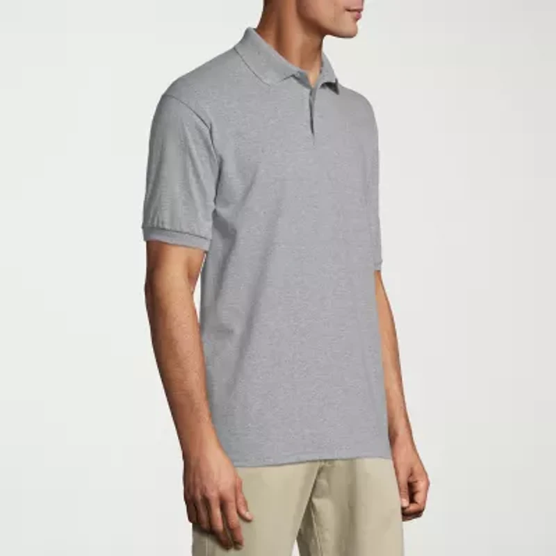 Hanes Ecosmart Mens Regular Fit Short Sleeve Polo Shirt