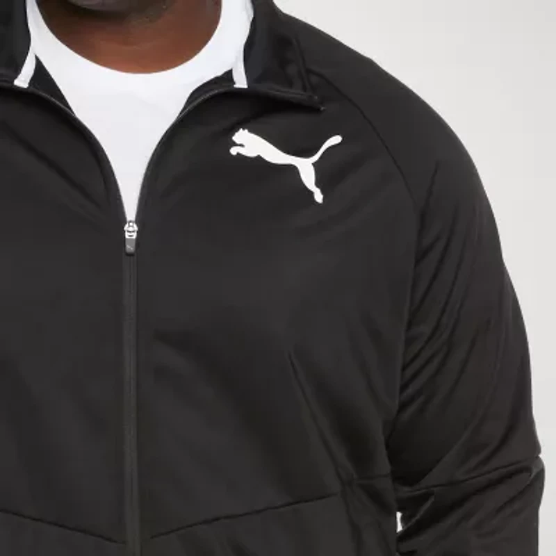 PUMA Contrast Tricot Mens Lightweight Big and Tall Track Jacket