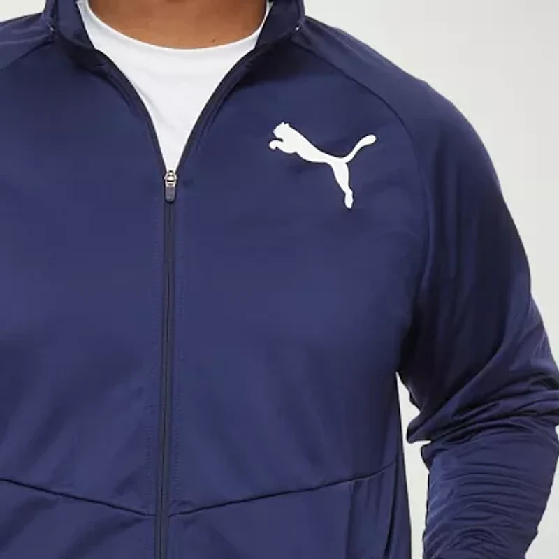 PUMA Contrast Tricot Mens Lightweight Big and Tall Track Jacket