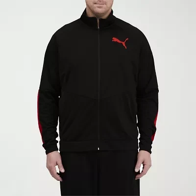 PUMA Contrast Tricot Mens Big and Tall Lightweight Track Jacket