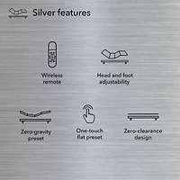 Baselogic Silver 14" Adjustable Bed Frame Base