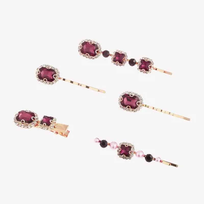 Bijoux Bar 5-pc. Red Bobby Pin