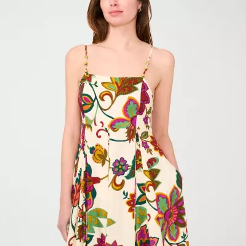 Sam And Jess Womens Sleeveless Floral Maxi Dress