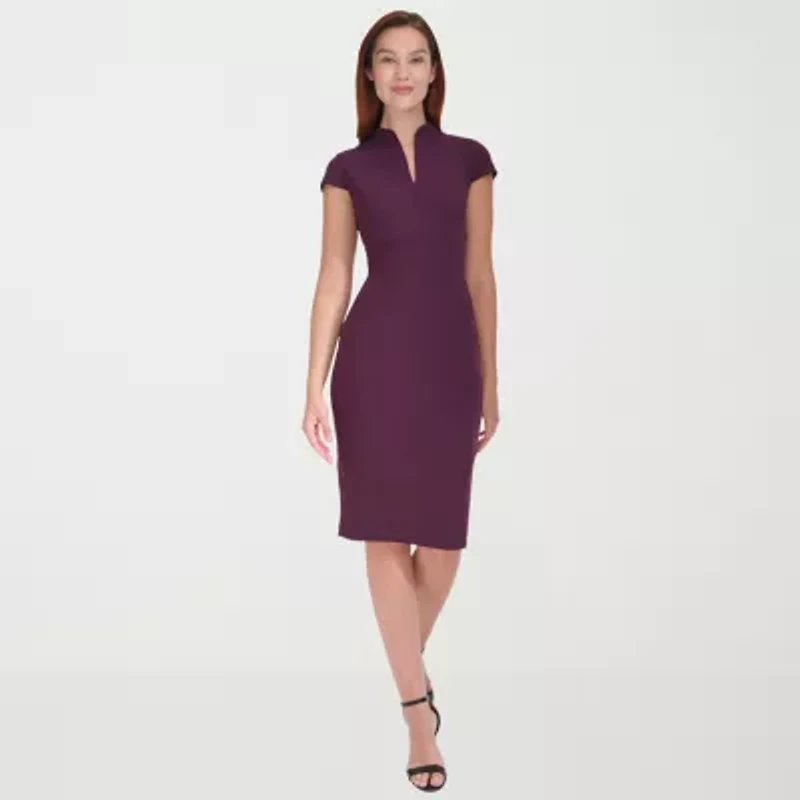 Marc New York Womens Short Sleeve Sheath Dress