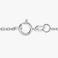 Yes Please! Womens Lab Created White Sapphire Sterling Silver 18 Inch Pendant Necklace