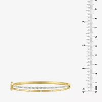 Diamond Addiction (G-H, Si2-I1) Womens 1/2 CT. T.W. White Diamond 14K Gold Over Silver Sterling Silver Bangle Bracelet