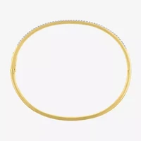 Diamond Addiction (G-H, Si2-I1) Womens 1/2 CT. T.W. White Diamond 14K Gold Over Silver Sterling Silver Bangle Bracelet