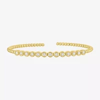 Diamond Addiction (G-H, Si2-I1) Womens 1/2 CT. T.W. White Diamond 14K Gold Over Silver Sterling Silver Cuff Bracelet