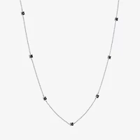 Diamond Addiction Womens 1/4 CT. T.W. Natural Black Diamond Sterling Silver 16 Inch Pendant Necklace