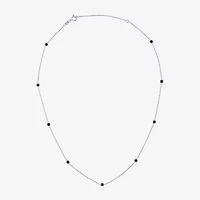 Diamond Addiction Womens 1/4 CT. T.W. Natural Black Diamond Sterling Silver 16 Inch Pendant Necklace