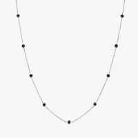 Diamond Addiction Womens 1/4 CT. T.W. Natural Black Diamond Sterling Silver 16 Inch Pendant Necklace