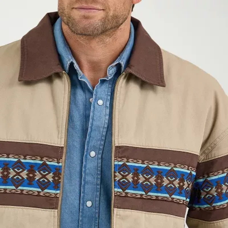 Wrangler Aztec Western Mens Bomber Jacket