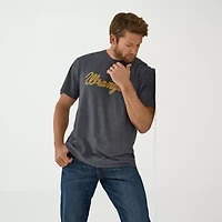 Wrangler Mens Crew Neck Short Sleeve Regular Fit Graphic T-Shirt