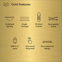 Baselogic Gold 14" Adjustable Bed Frame Base